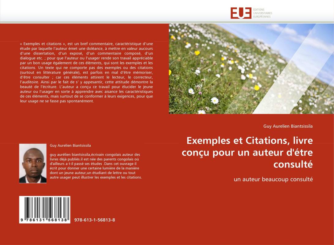 Exemples Et Citations Livre Concu Pour Un Auteur D Etre Consulte Guy Aurelien Biantsissila Livres Specialises Africa Vivre